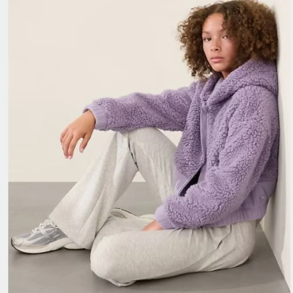 Athleta Girl Cloud Fleece Full Zip Hoodie size14